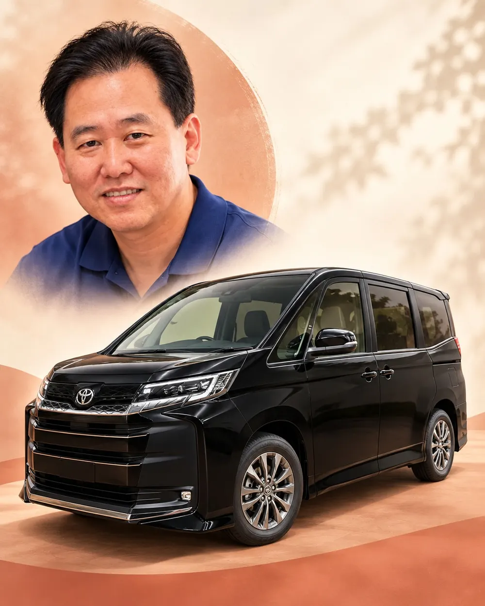 Dennis, licensed Singapore tourist guide, beside his Toyota Noah